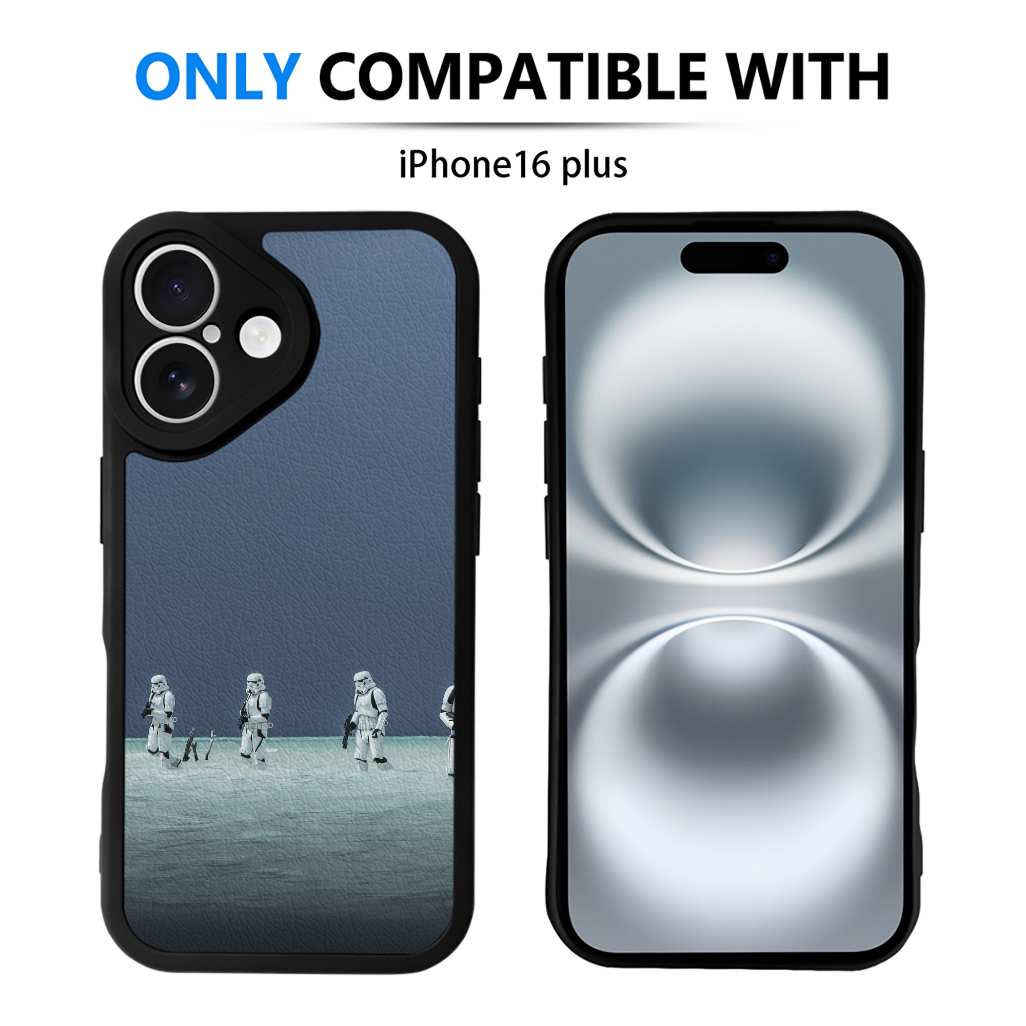 （画像用） スター・ウォーズ Star Wars 【iPhone 16シリーズ対応】シリコンスマホケース（レザー調） 材質：シリコン